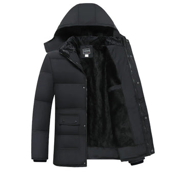 Men's windproof hooded winter coat