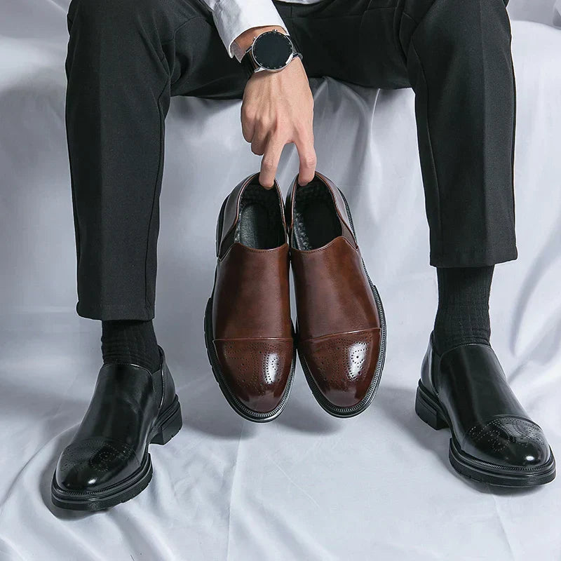 Anxton™ | Classic Genuine Leather Loafers with Elegant Detailing for Timeless Style