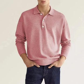 Men's solid color casual long sleeve shirt