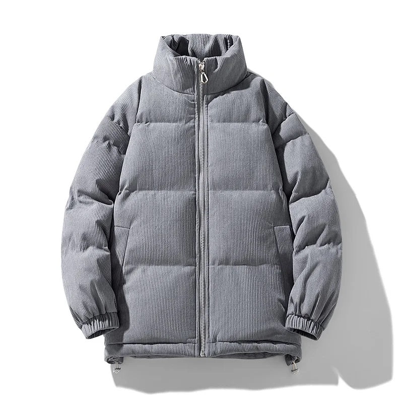 Joshua Puffer Jacket | Ribbed Padded Zip Front Jacket