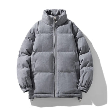 Joshua Puffer Jacket | Ribbed Padded Zip Front Jacket