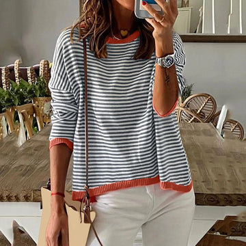 Women's striped pullover top