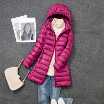 Women's hooded puffer jacket