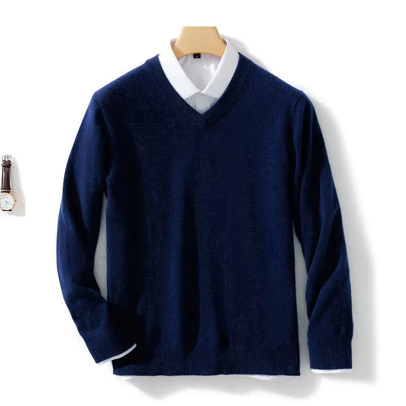 Men's classic v-neck sweater