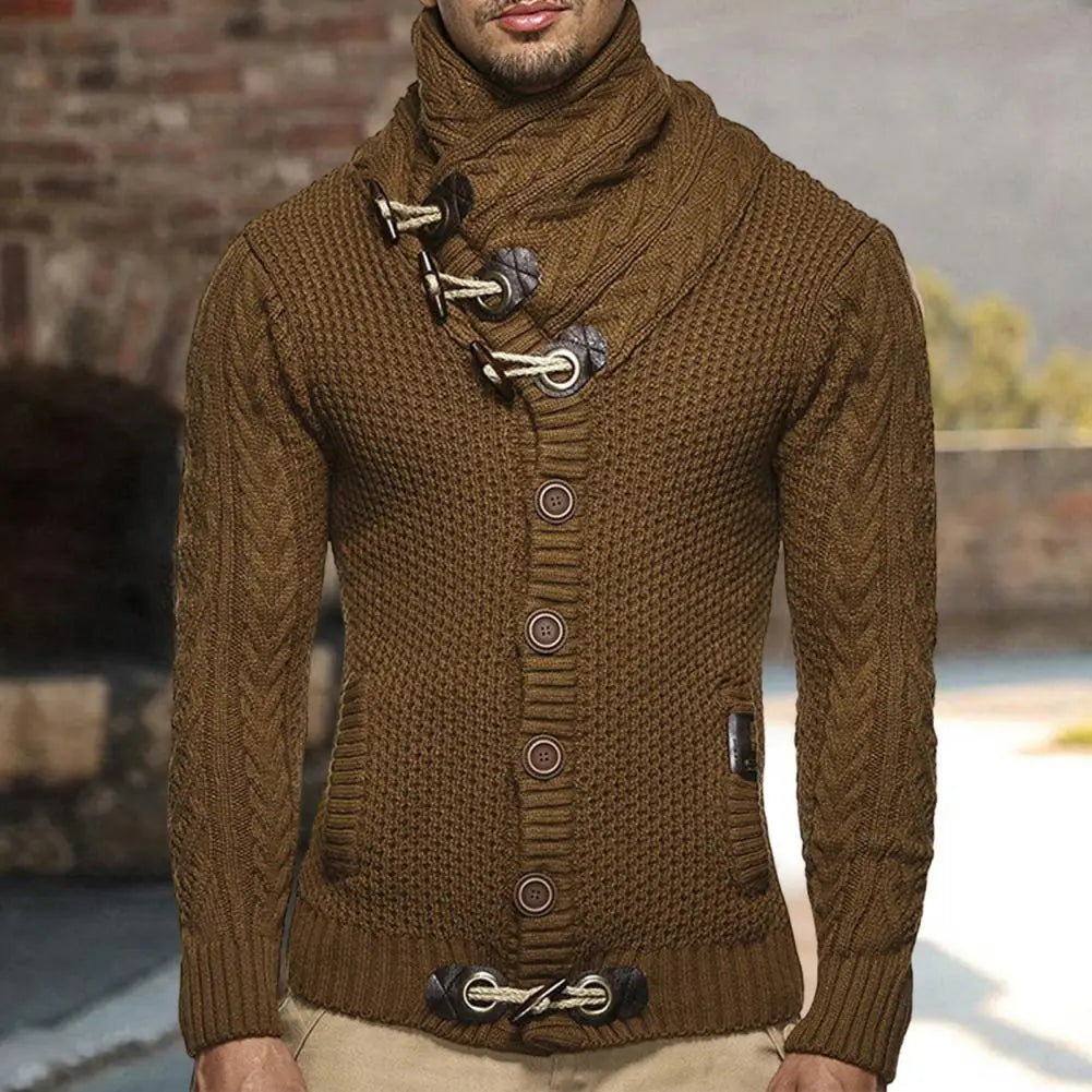 Men's casual knit cardigan sweater