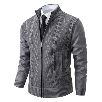 Men's business casual zip turtleneck sweater