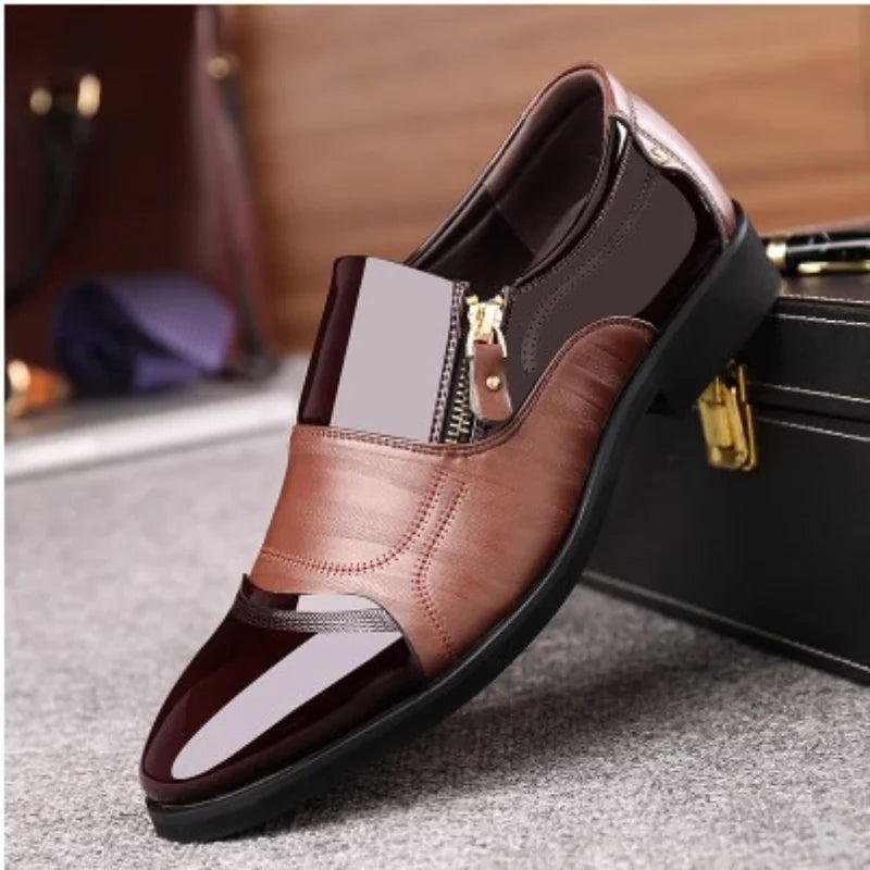 Men's polished leather formal shoes