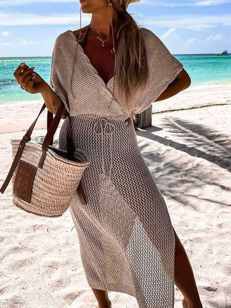 Women's Crochet Beach Cover-Up Dress