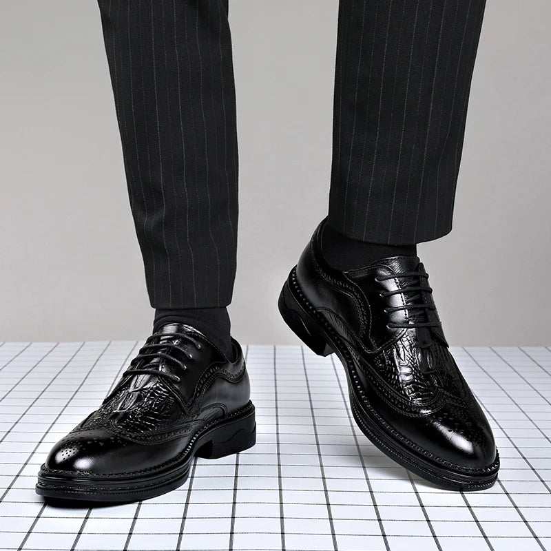 Men's formal dress leather shoes