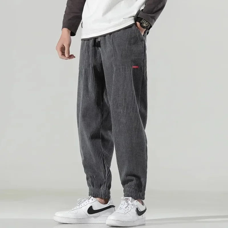 Men's casual corduroy baggy pants