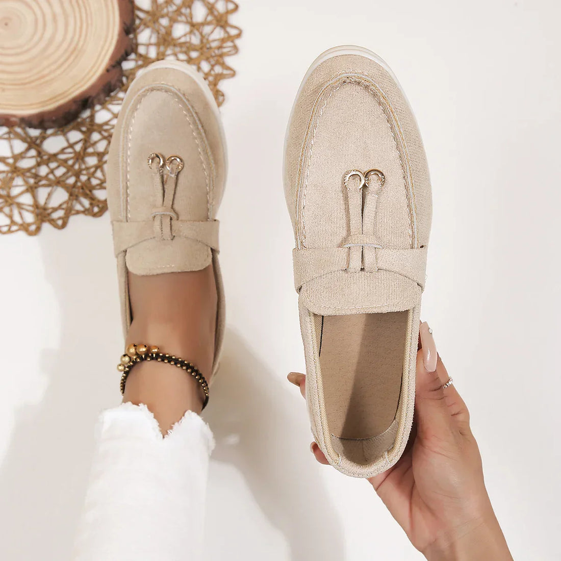 Comfortable tassel loafers for women