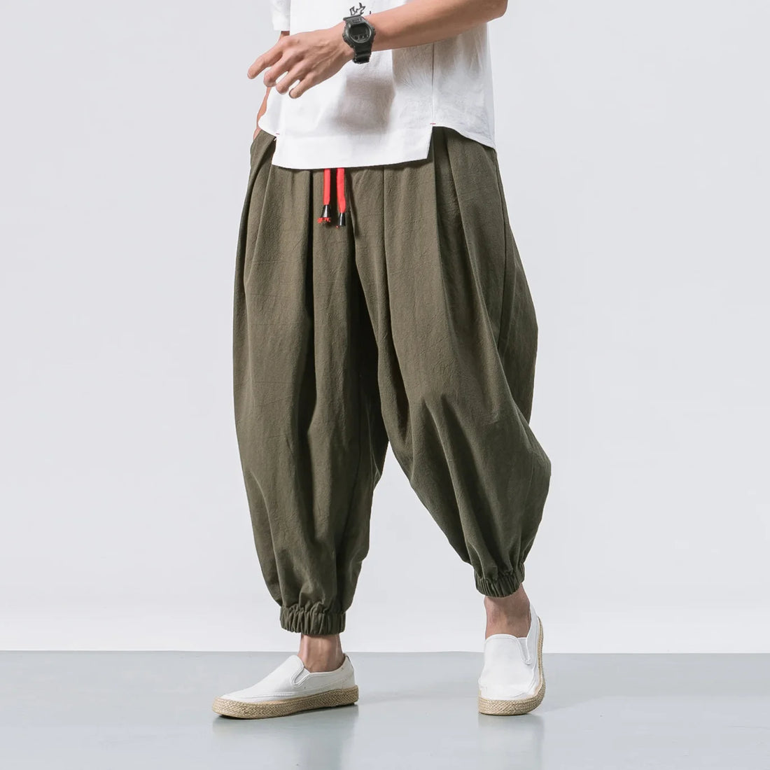 Men's loose harem high-waist sweatpants