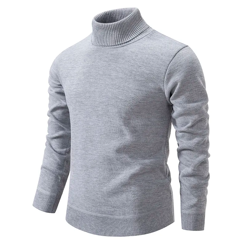 Men's turtleneck knit sweater for classic winter style