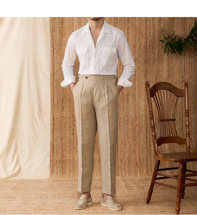 Men’s Collared Shirt – Classic Fit – Button Down – Chest Pockets – Cotton Blend