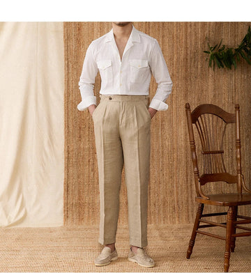 Men’s Collared Shirt – Classic Fit – Button Down – Chest Pockets – Cotton Blend