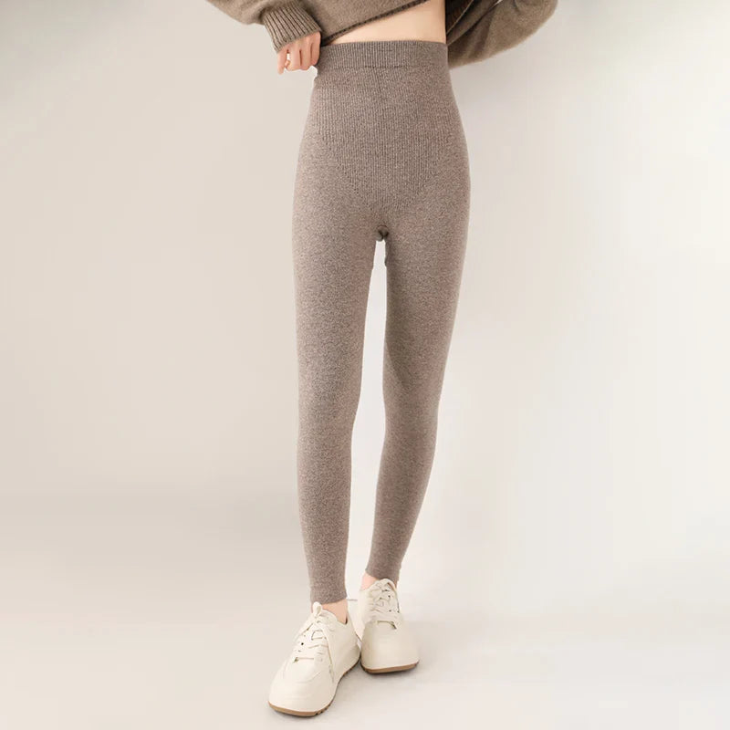 Devon | Slim Fit Knit Leggings with Cashmere Stretch