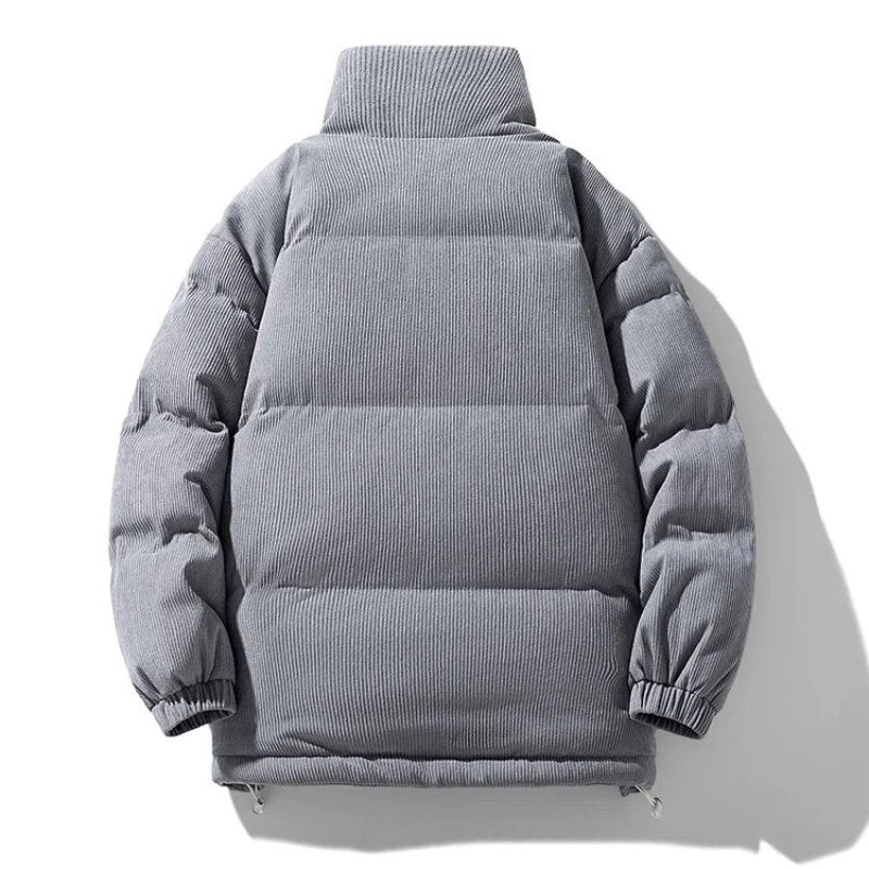 Joshua Puffer Jacket | Ribbed Padded Zip Front Jacket
