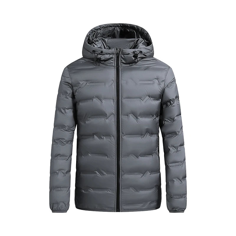 Men's lightweight hooded puffer jacket