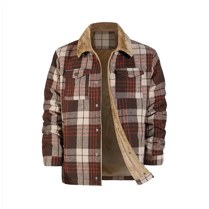 Men's plaid outdoor jacket