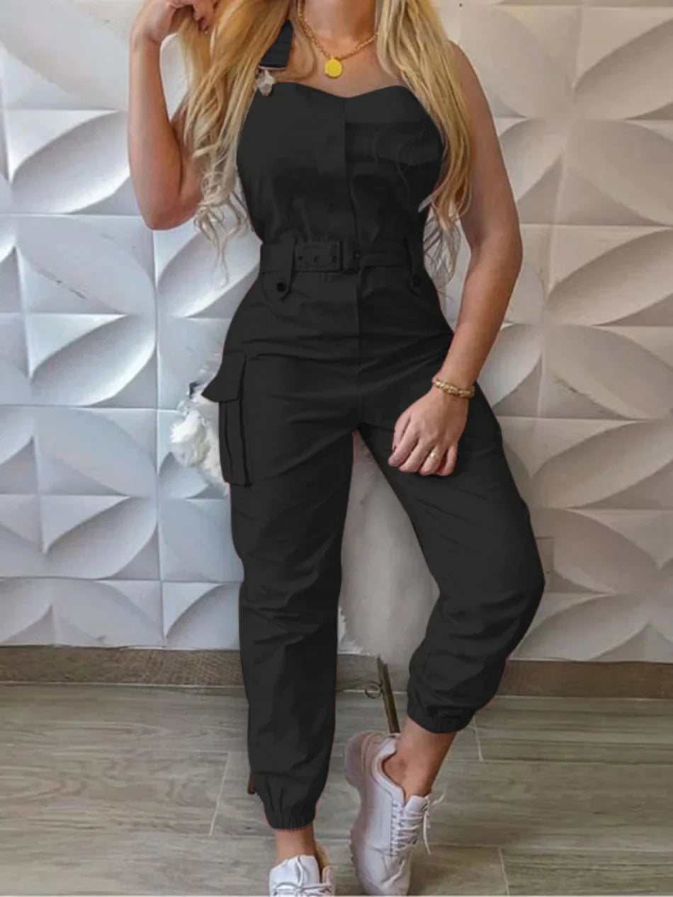 Avery -Stylish Cargo Jumpsuit