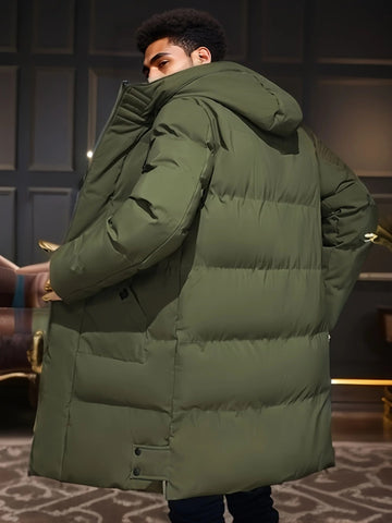 Men's winter long puffer coat