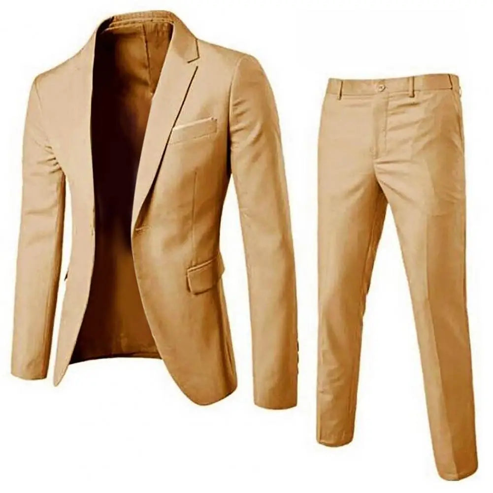 Classic tailored two-piece suit for men