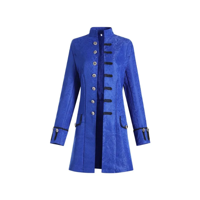 Men's Victorian frock coat with embroidered detailing