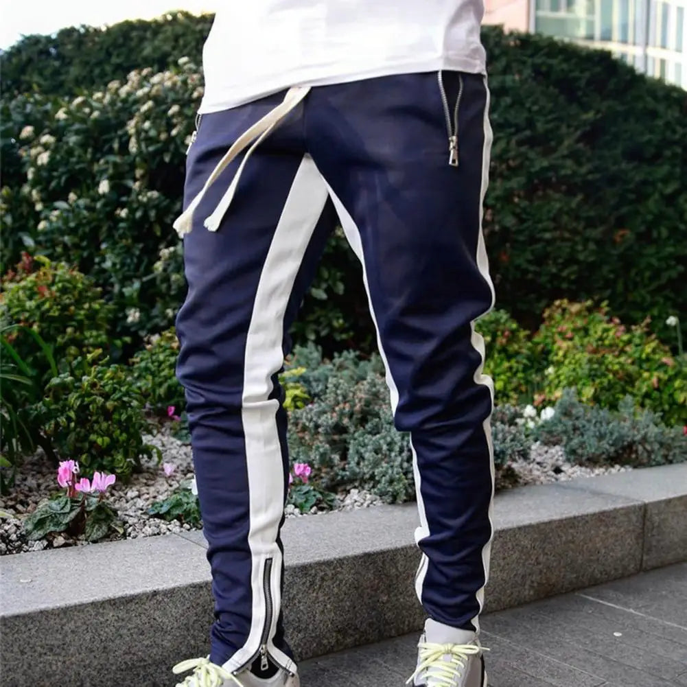 Joggers with contrast stripes for men