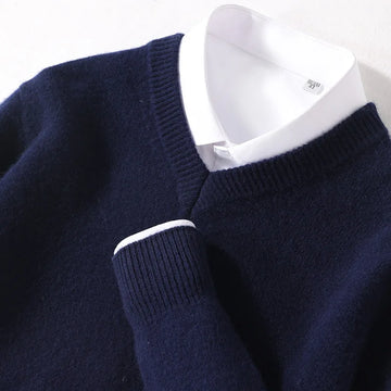 Men's classic v-neck sweater