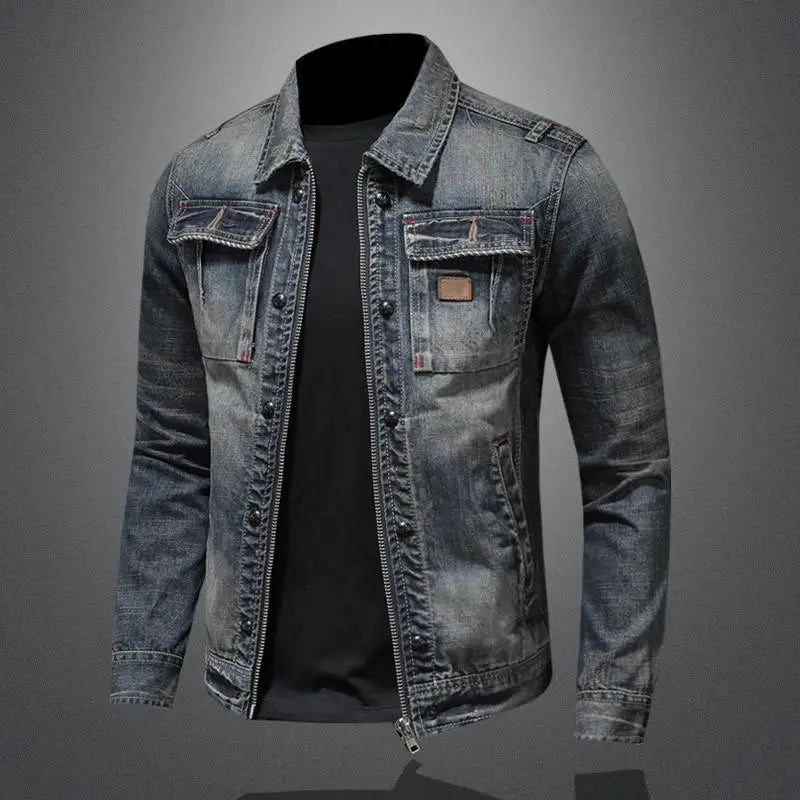 Men's rugged denim jacket for everyday wear