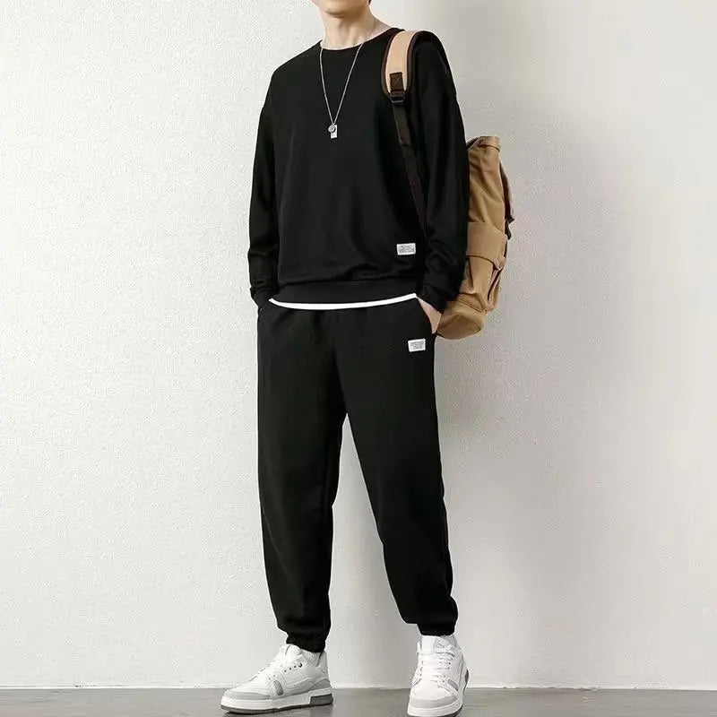 Men's casual sweatshirt and jogger set