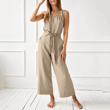 Anastasia - Wide Leg Casual Jumpsuit