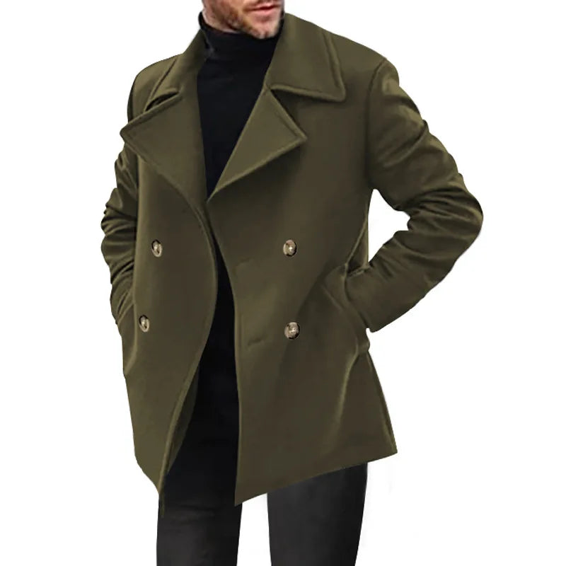 Men's casual loose winter trench coat