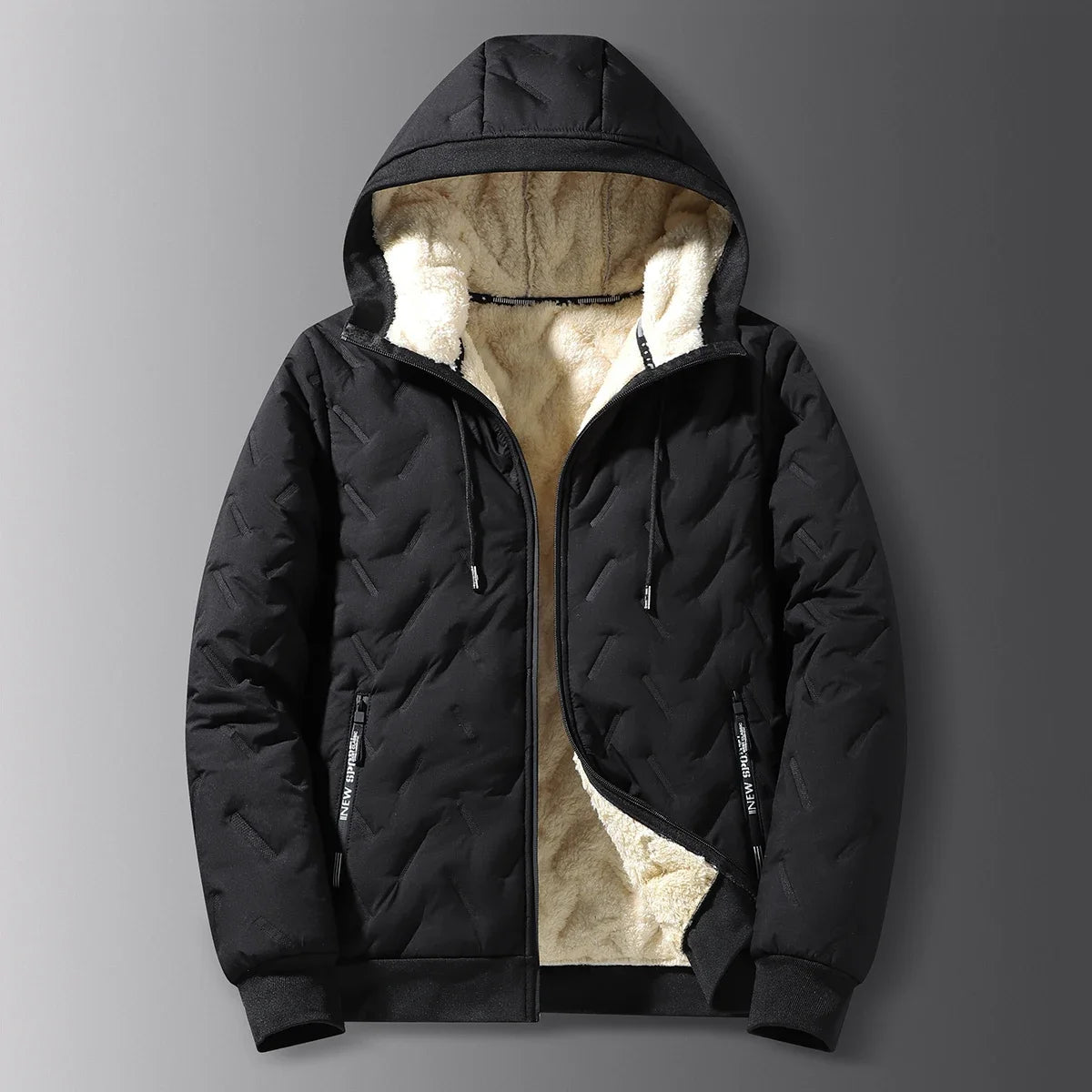 Men's hooded jacket with soft lining