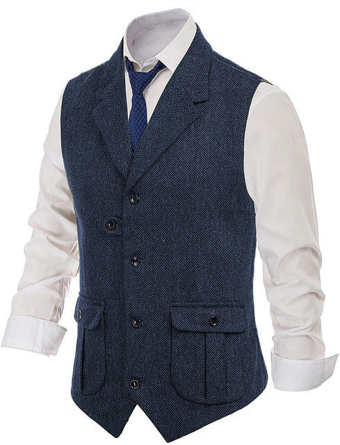 Men's classy vest button closure