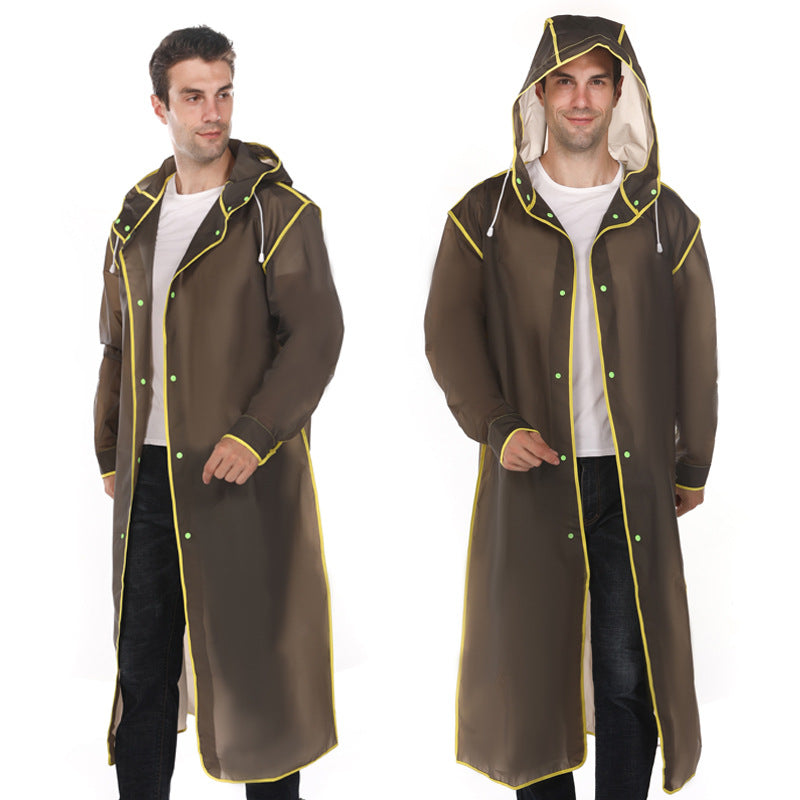 Men and women's hooded rain coat