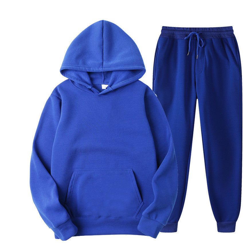 Men's casual hooded sweatshirt set