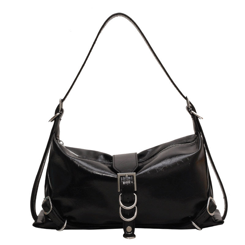 Women's sleek leather shoulder bag