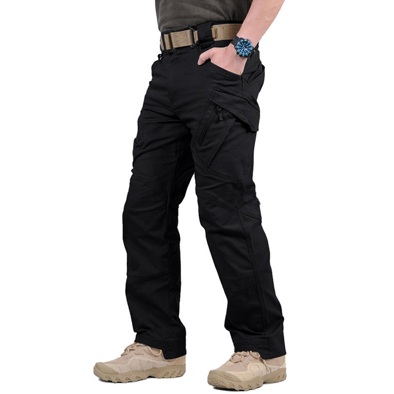 Men's outdoor multi-pocket waterproof wear-resistant pants