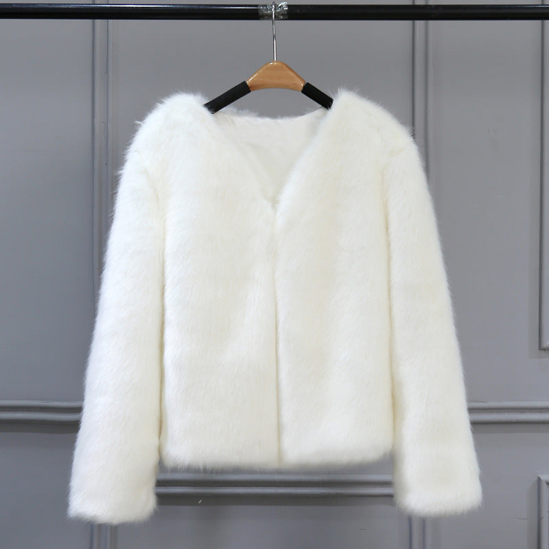 Women's  long sleeve fur coat