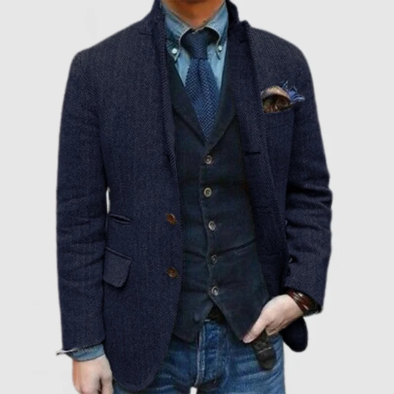 Men's long sleeve slim fit blazer