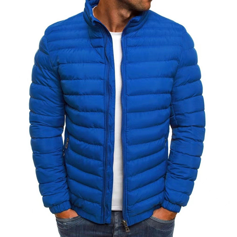 Men's stand collar quilted puffer jacket