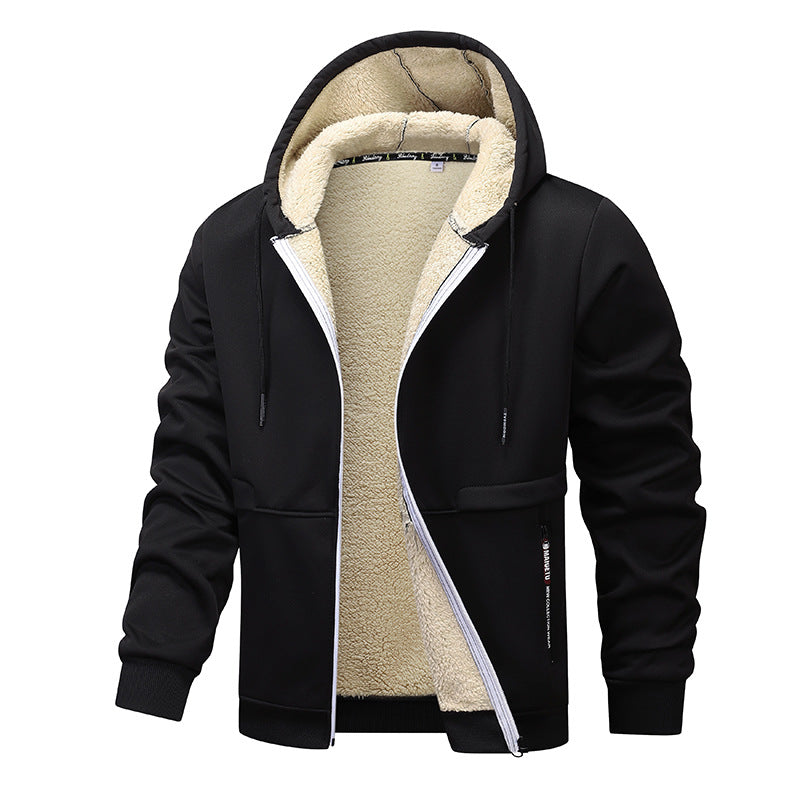 Men's full zip fleece hoodie with pocket