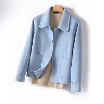 Lily Relaxed Fit Jacket | Collared Button Front Jacket