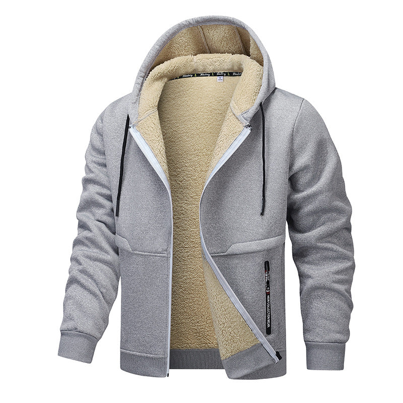 Men's full zip fleece hoodie with pocket