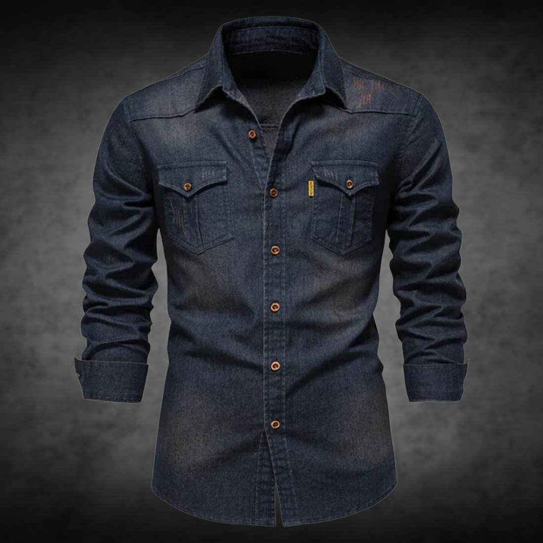 Men’s long sleeve denim shirt