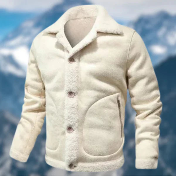 Men's cozy shearling jacket for ultimate warmth