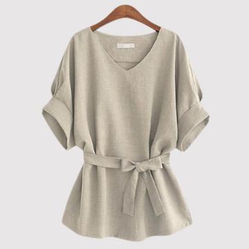 Women's loose short sleeve blouse