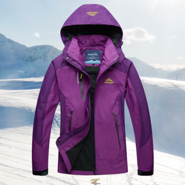 Women's waterproof hooded outdoor jacket for extreme adventures