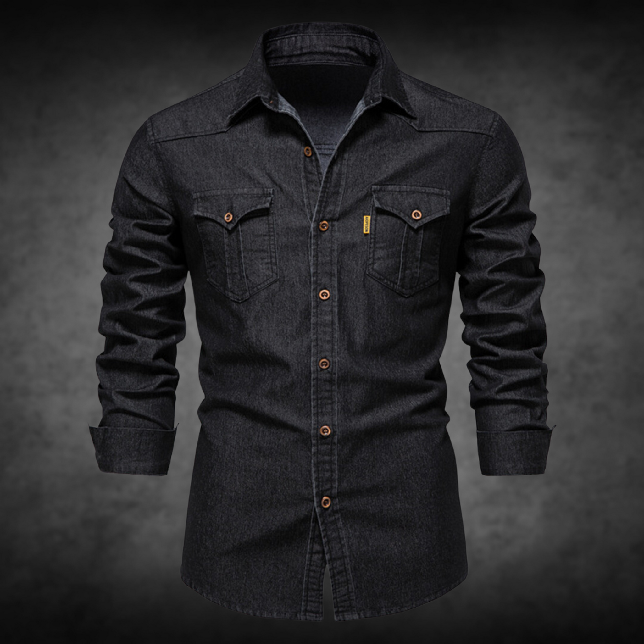 Men’s long sleeve denim shirt